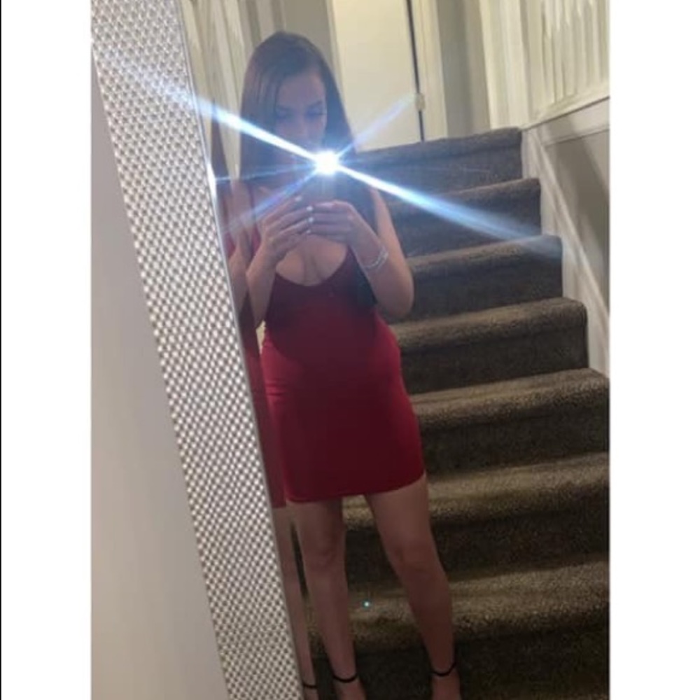 Mini red dress